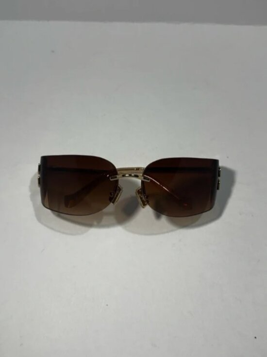 Miu Miu Gold and Brown Sunglasses with Velvet Case main image 4